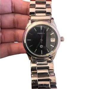 Fossil Watch Mens 35mm BlackDial Date Stainless Steel FS-2517